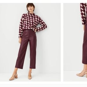 Ann Taylor Burgundy Cropped Pants